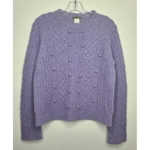 J Crew 100% lambswool purple long sleeve sweater - medium